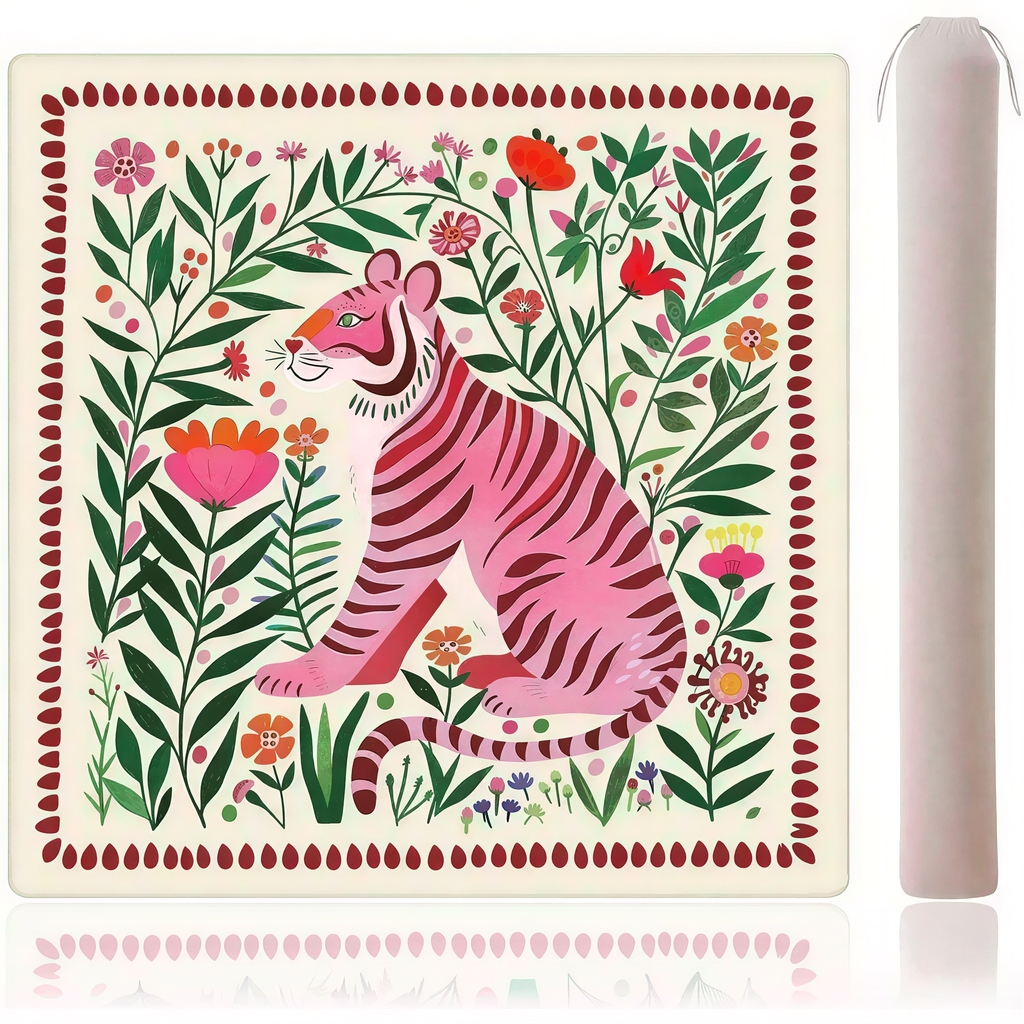 Pastel mahjong table mat, 80 by 80 centimetres